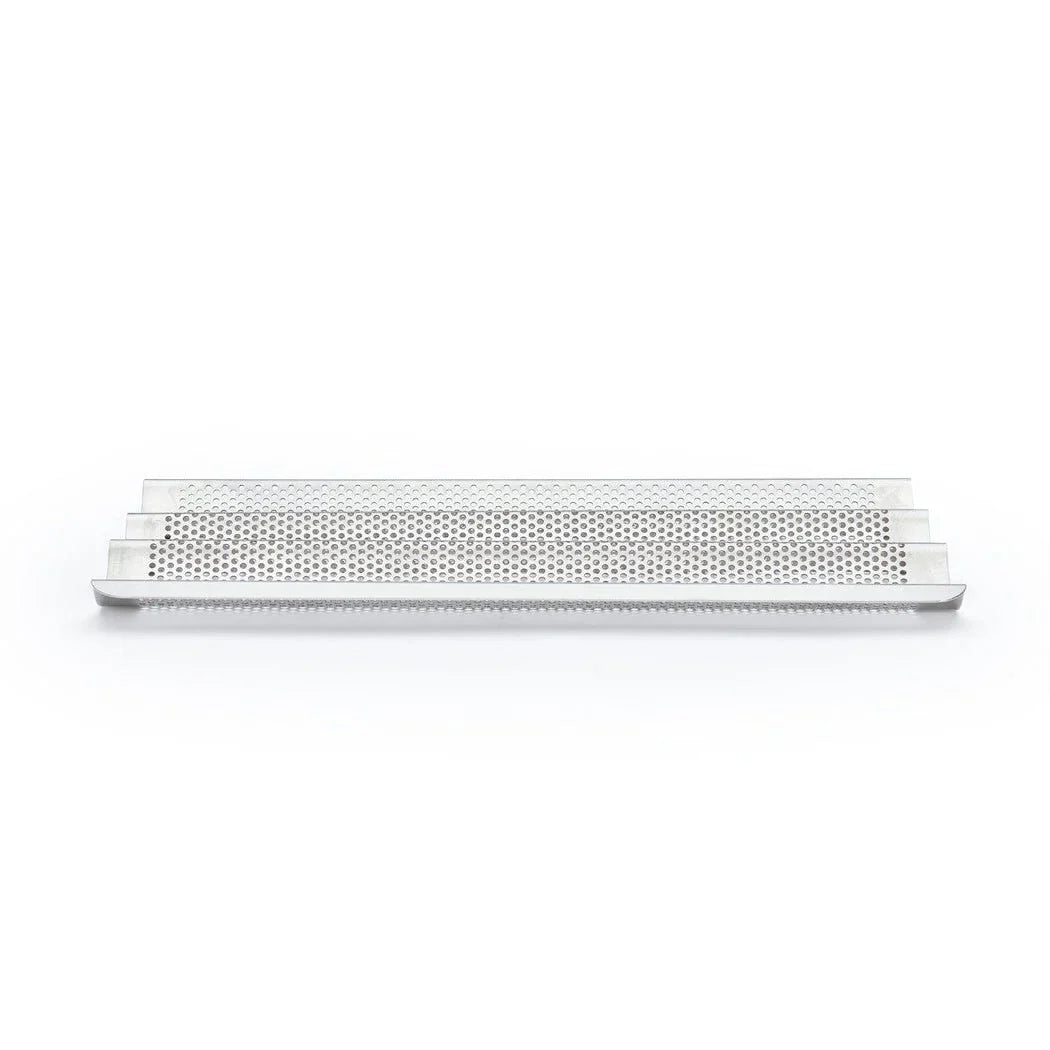 de BUYER Baking Tray for 3 Baguettes - Perforated - Inox DB3366-03
