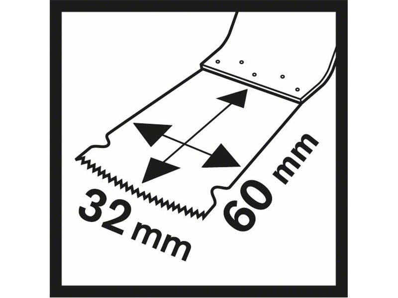 Bosch PAIZ 32 EPC Plunge Saw Blade for Wood Softwood Starlock Plus 60 mm x 32 mm (2608662561)