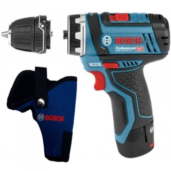 Bosch GSR 12V-15 FC Professional Cordless Drill/Driver - 2 Speeds - 10 mm - 30 Nm - Battery Not Included (06019F6004)