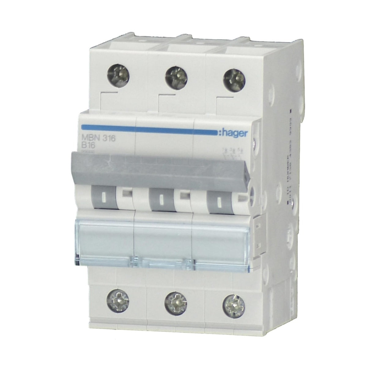 Hager MCN306 Circuit Breaker, Rated Current 6 A, C-Type, 3 Modules (MCN306)