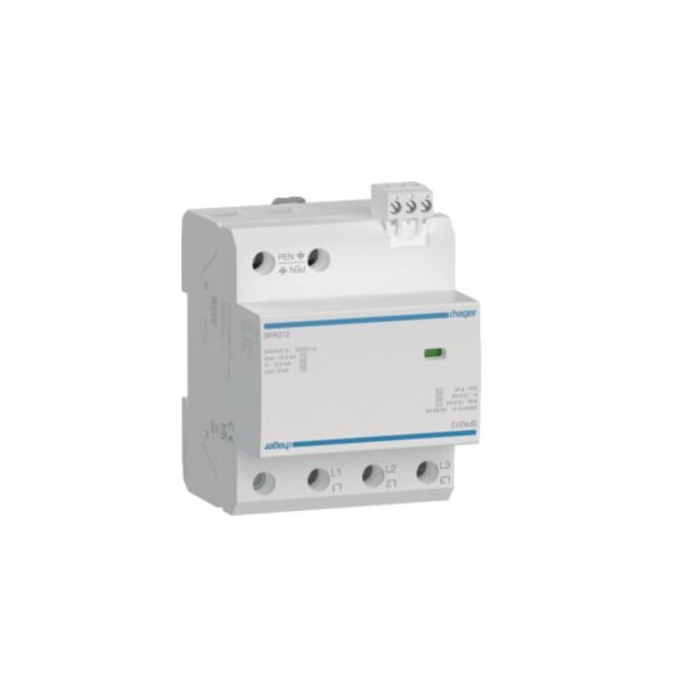 Hager SPA312 Surge Arrester T1+T2+T3 3P 12.5kA FM TN-C - Model SPA312