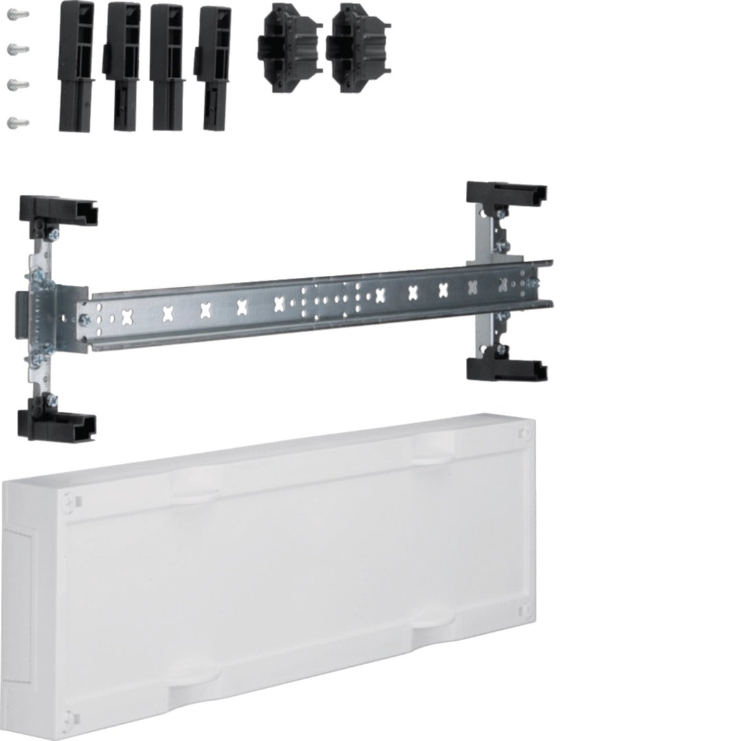 Hager UD12A1 - Horizontal DIN Rail Mounting Enclosure - White - 500x125x150 mm