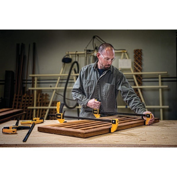 One-handed clamp, large, 300 mm (30.50 cm) (12"), 135 kg clamping force, DWHT0-83193, throat depth dimensions (DWHT0-83193)