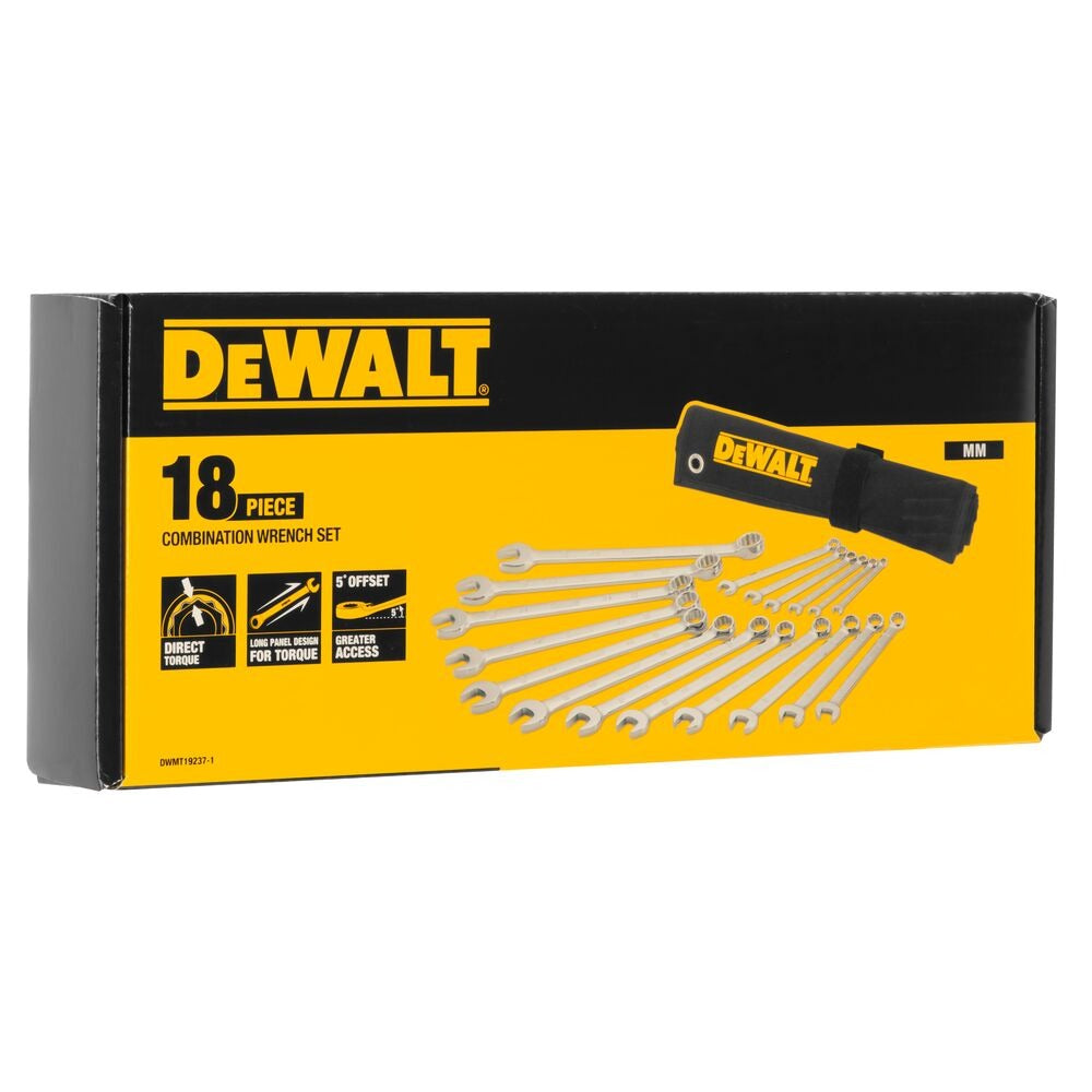 DEWALT Ring-Open End Wrench Set Metric 18-piece DWMT19237-1