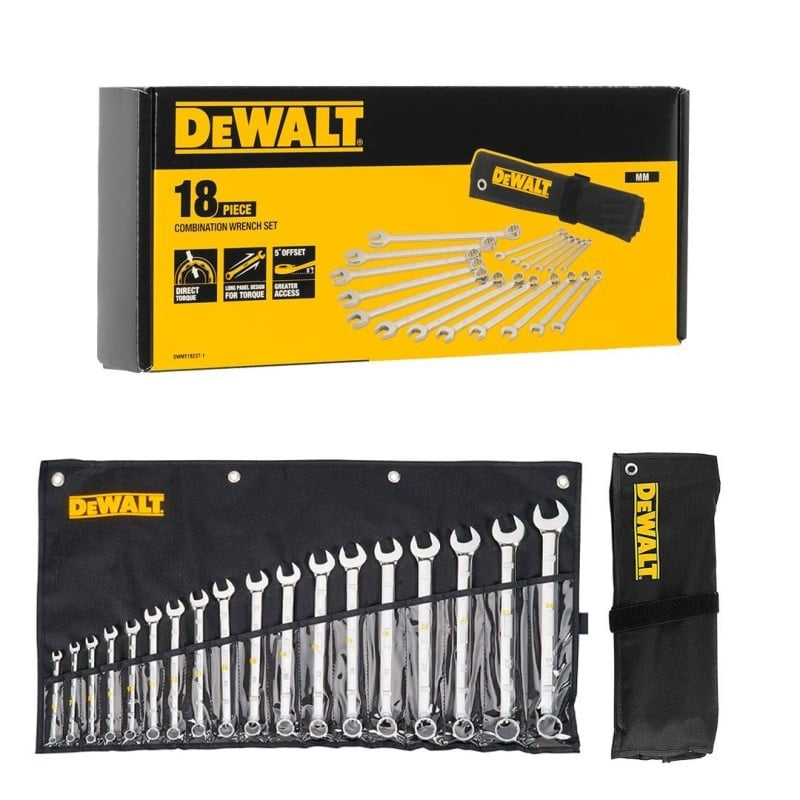 DEWALT Ring-Open End Wrench Set Metric 18-piece DWMT19237-1