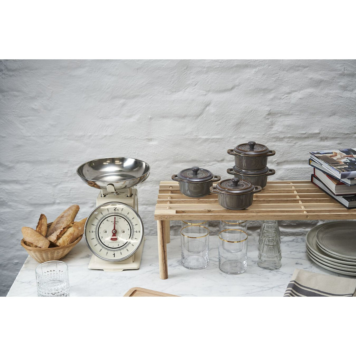 Staub Ceramic Cocotte Set 4-piece Ø 10 cm Antique Grey (40508-160-0)