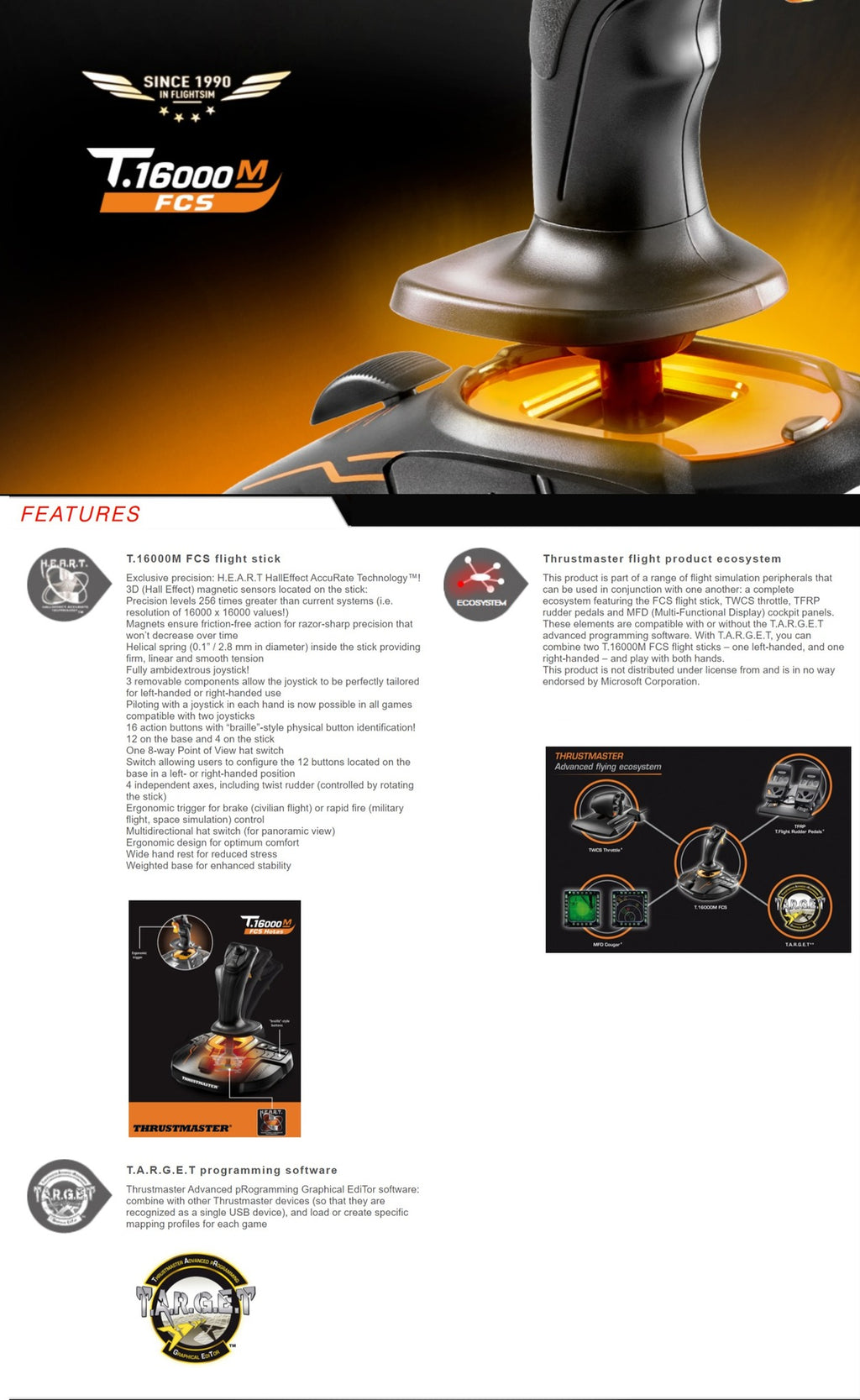 ThrustMaster T.16000 M Joystick - 17 Buttons - Wired - for PC (2960773)