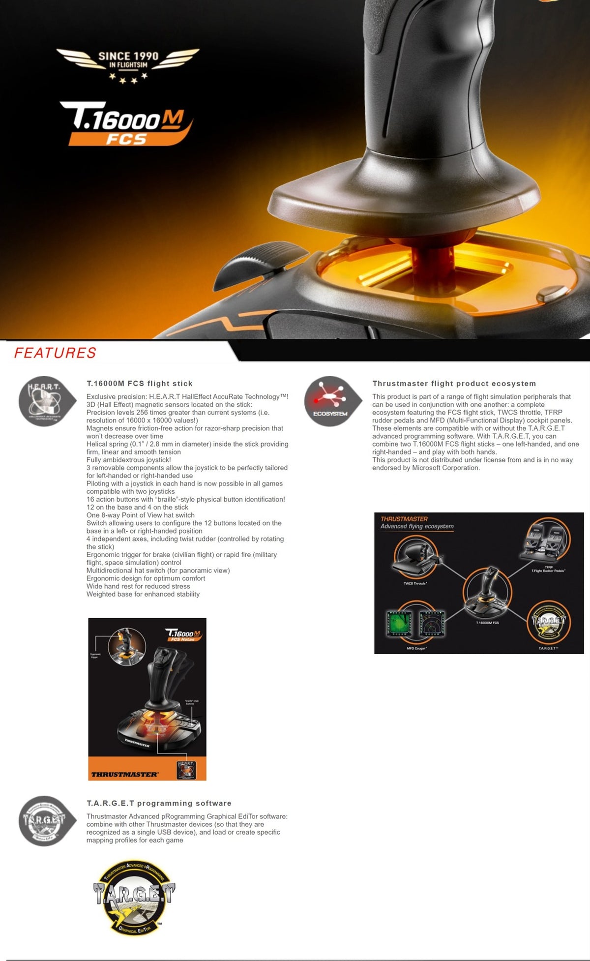 ThrustMaster T.16000 M Joystick - 17 Buttons - Wired - for PC (2960773)