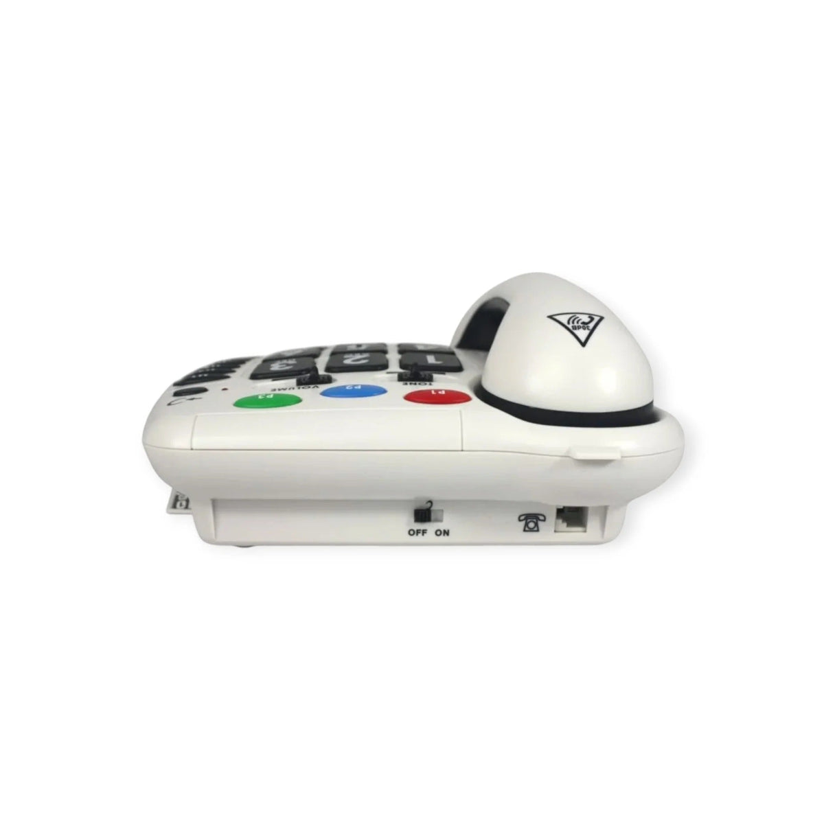 Geemarc CL100 Corded Telephone, Adjustable Volume, 3 Emergency Memories