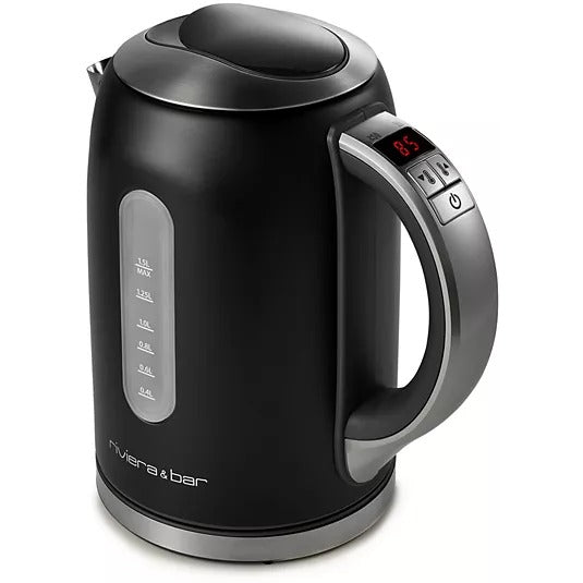 riviera&bar MILA Kettle, Stainless Steel, 1.5 L, Black (BBT579)