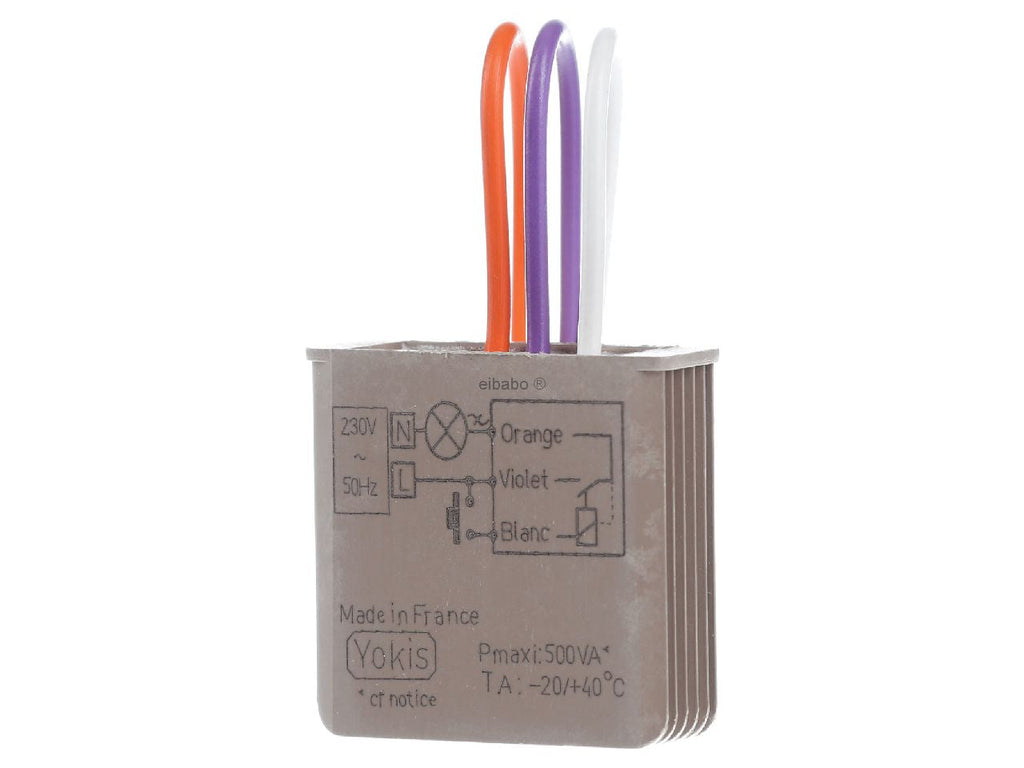 Impulse Relay Flush-Mounted Push Button, 3-500W, 230V, MTR500E, 5454050