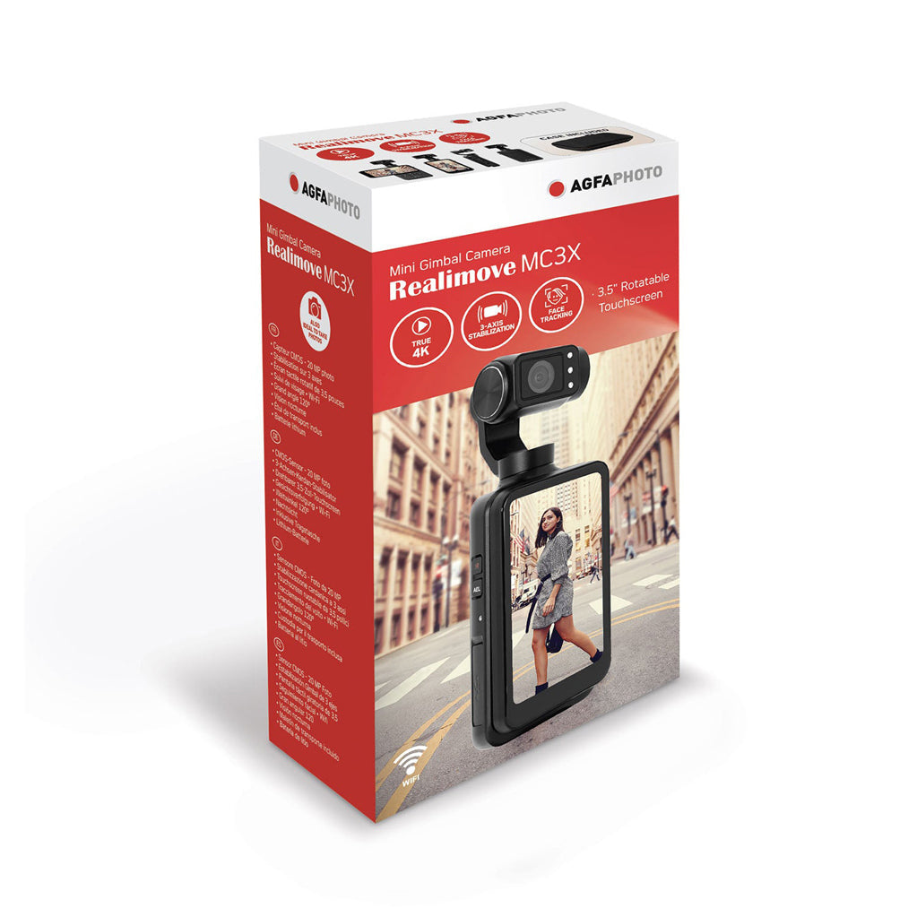 AgfaPhoto AGFA MC3X - 4K Wi-Fi Action Camera with Rotating Display (MC3X)