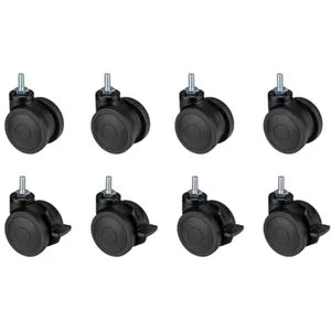 OPLITE Lockable Casters for GTR S8/S8 Elite - Black - Set of 8 (OP-CW)