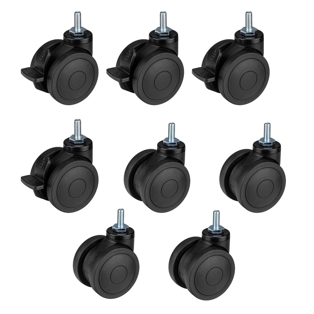 OPLITE Lockable Casters for GTR S8/S8 Elite - Black - Set of 8 (OP-CW)