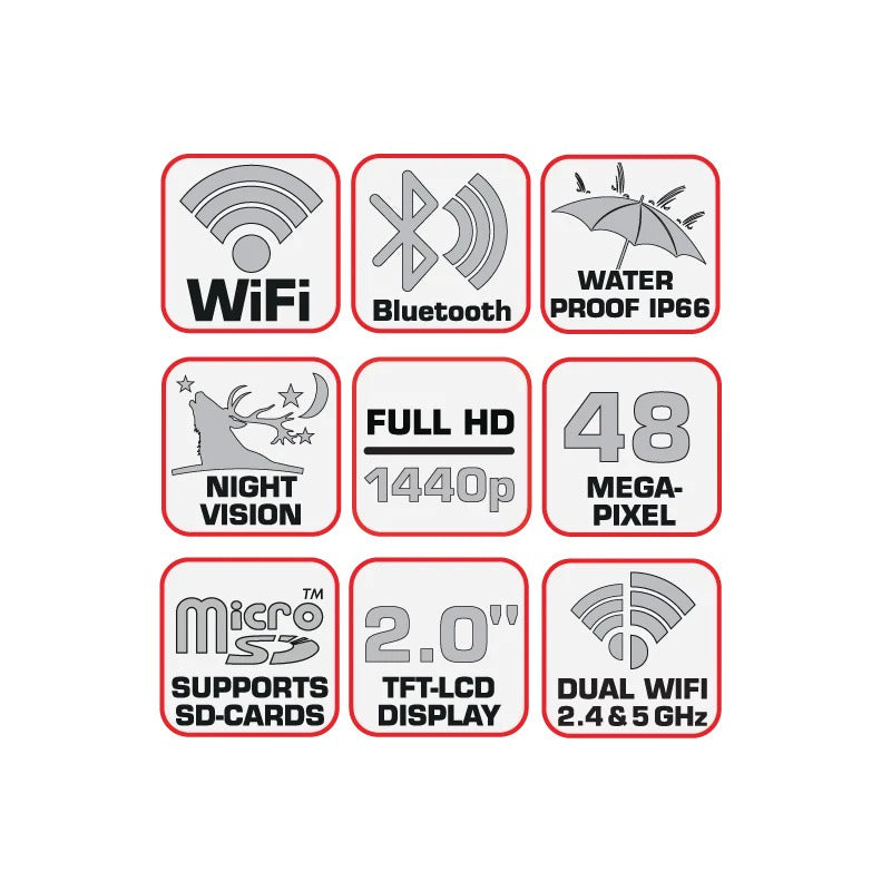 BRAUN Scouting Cam Black400 Dual WiFi Wildlife Camera 48MP 1440p