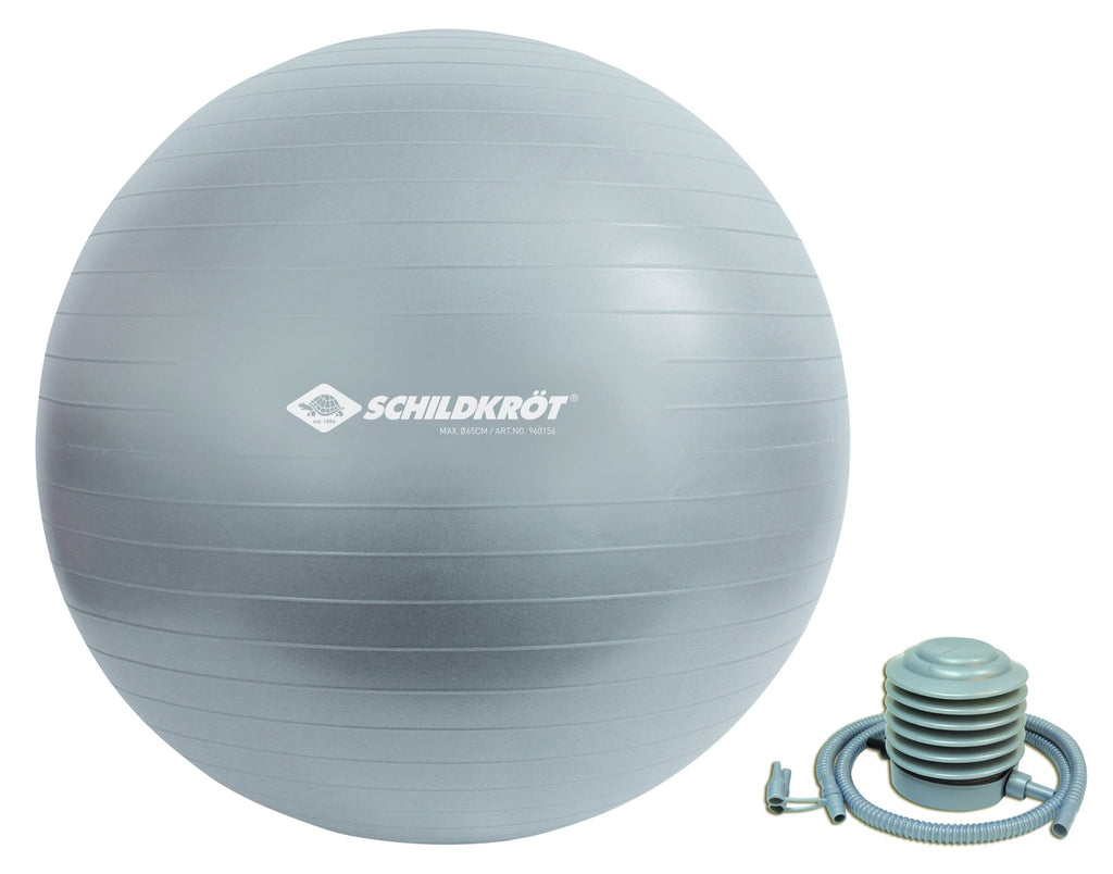 SCHILDKRÖT Gymnastics Ball - 650 mm - Silver - Anti-Burst Quality