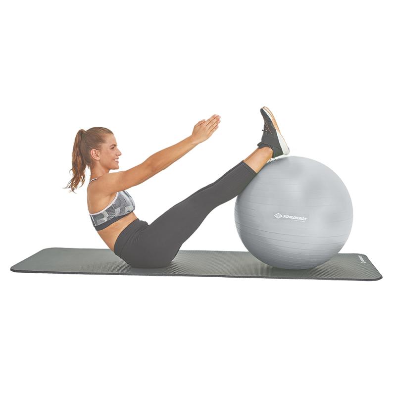 SCHILDKRÖT Gymnastics Ball - 650 mm - Silver - Anti-Burst Quality