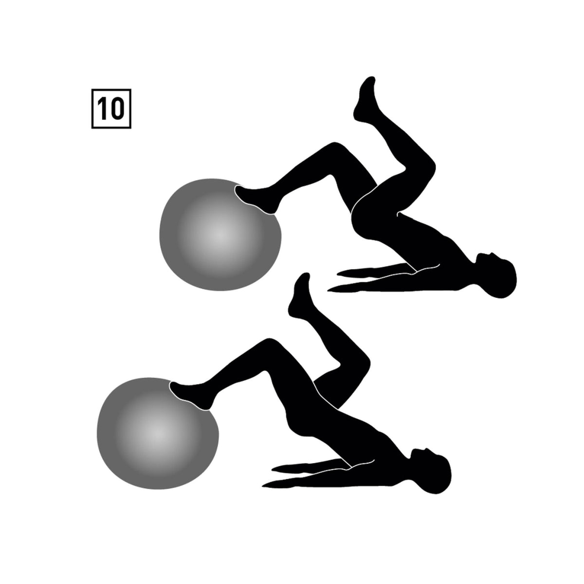 SCHILDKRÖT Gymnastics Ball, Diameter: 750 mm, Anthracite, versatile training device, robust, anti-burst quality, - 1 piece (960157)