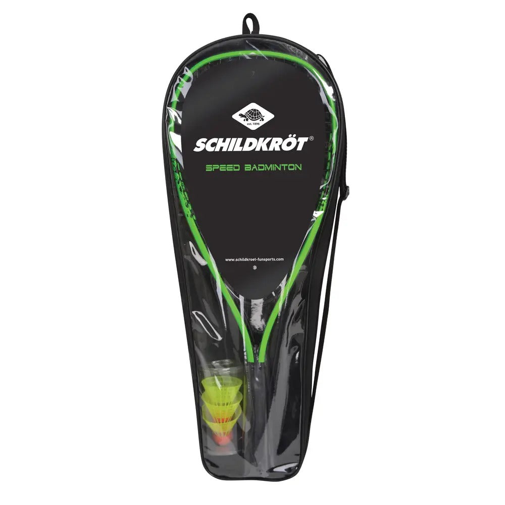 SCHILDKRÖT Speed Badminton Set Black/Green - 2 Rackets (970905)