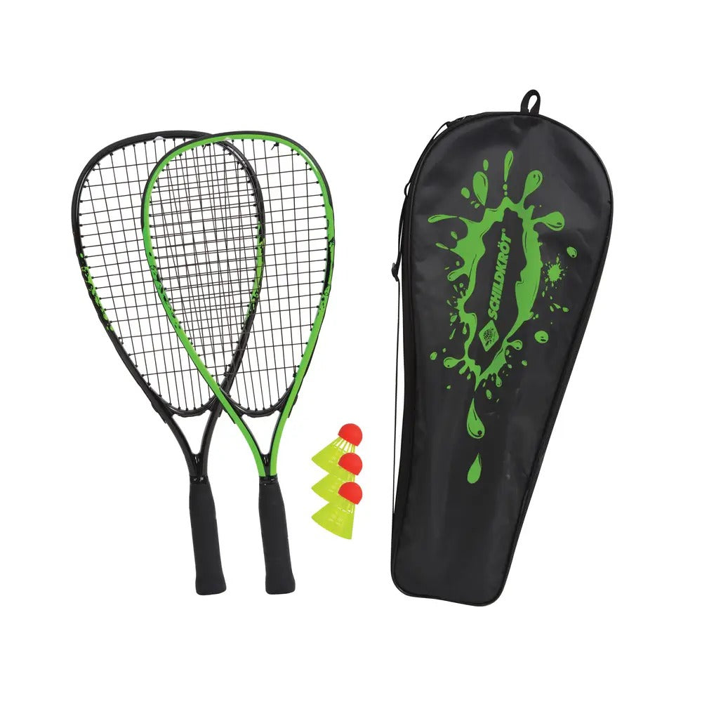 SCHILDKRÖT Speed Badminton Set Black/Green - 2 Rackets (970905)