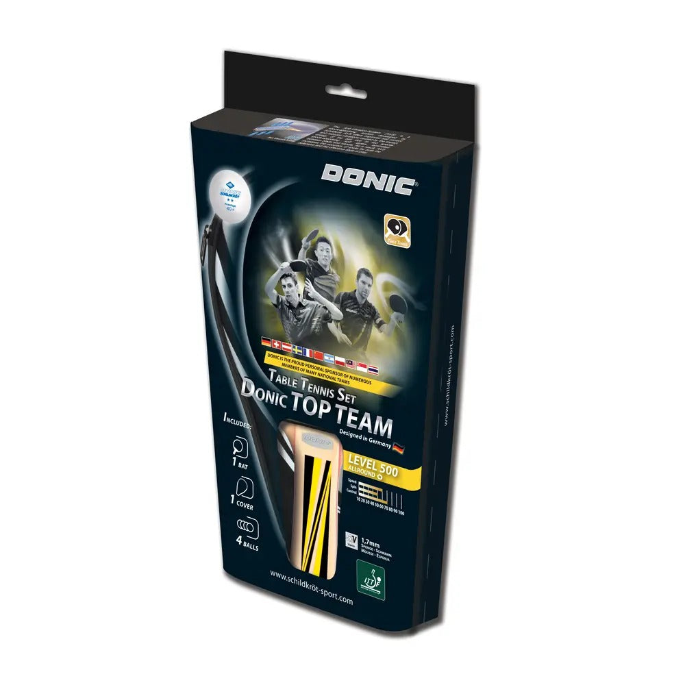 DONIC SCHILDKRÖT Table Tennis Gift Set "Top Team 1270.00 cm (500)" Set consisting of 1 table tennis racket Top Team 500, - 1 piece