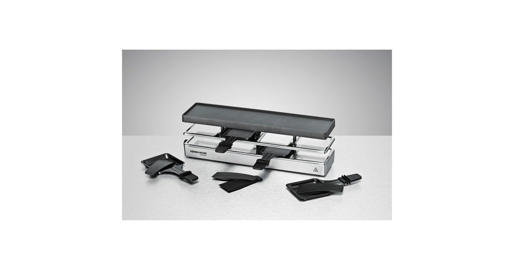 Rommelsbacher RC800 Raclette - 795W - Rectangular Black/Silver - Die-Cast Aluminum Grill Plate - Stainless Steel (RC800)