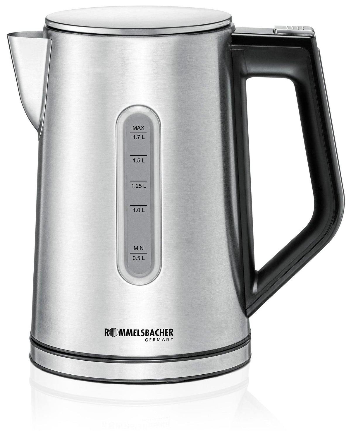 Rommelsbacher WK 3000 Electric Kettle - 1.7 L Capacity - 3000W - Black, Stainless Steel