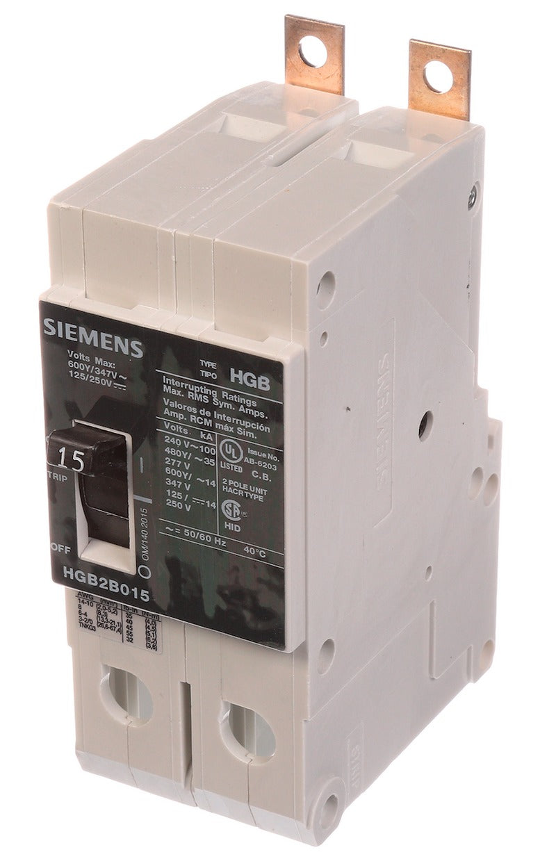 Siemens Miniature Circuit Breaker 6 A - 2-Pole - Tripping Characteristic B 5SY5206-6