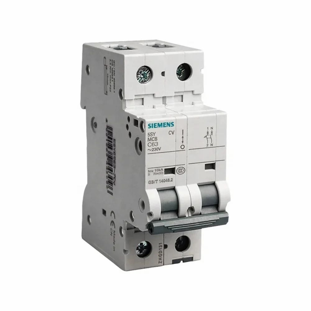 Siemens Miniature Circuit Breaker 6 A - 2-Pole - Tripping Characteristic B 5SY5206-6