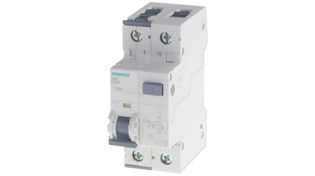 Siemens Residual Current Circuit Breaker 2-Pole 13A 230V (5SU1354-6KK13)