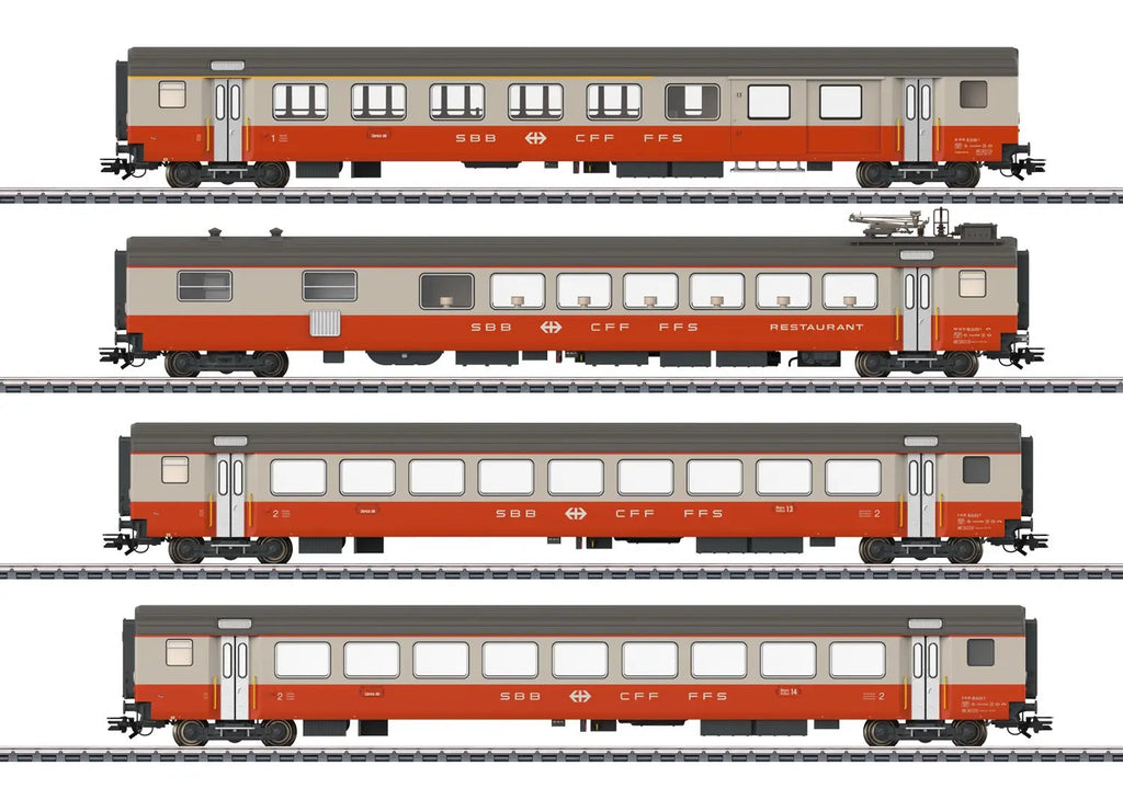 Märklin 42190 H0 4-Piece Swiss Express Passenger Car Set (42190)