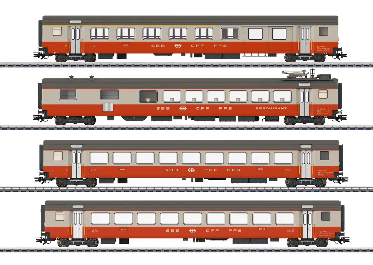 Märklin 42190 H0 4-Piece Swiss Express Passenger Car Set (42190)