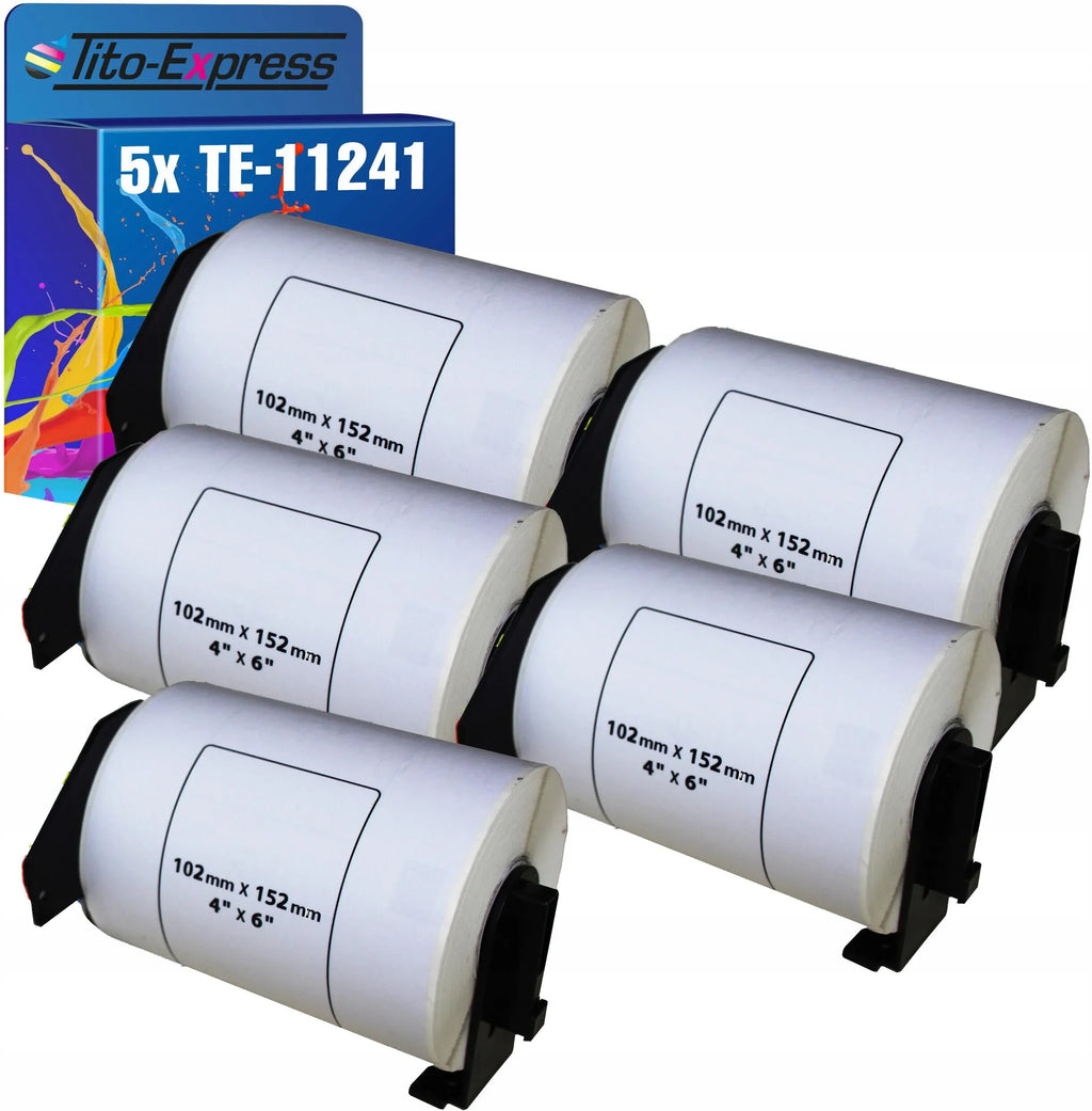 Brother Single Label Roll, White, 102x152mm, 1200 pcs/roll (LDE2L152102200G)