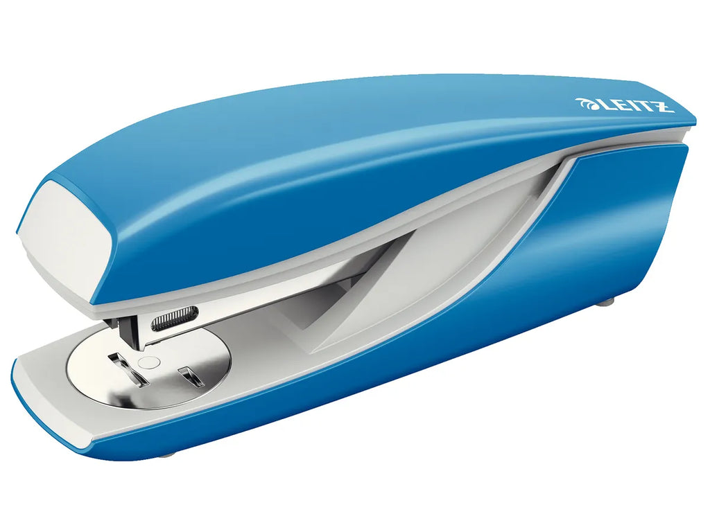 LEITZ Nexxt Stapler, 30 Sheets Capacity, Light Blue, 65 mm Insertion Depth, for 24/6 or 26/6 Staples