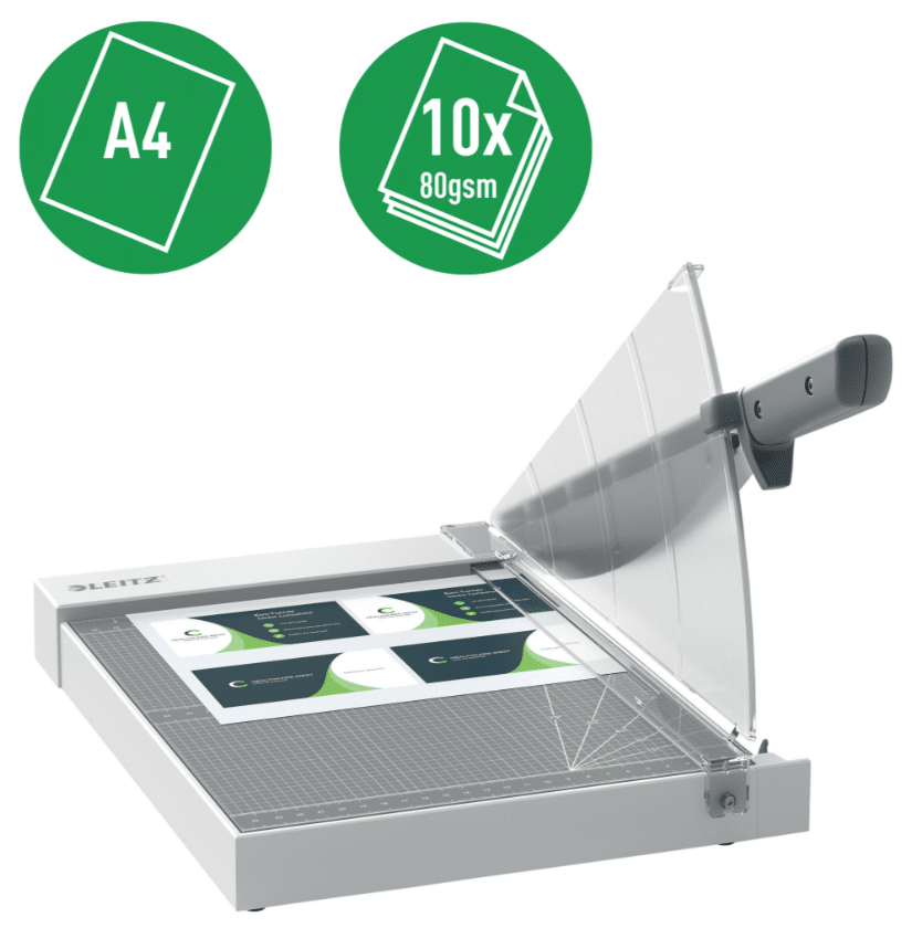 LEITZ Lever Paper Cutter for Home Office, DIN A4, Anthracite - 9019-00-00