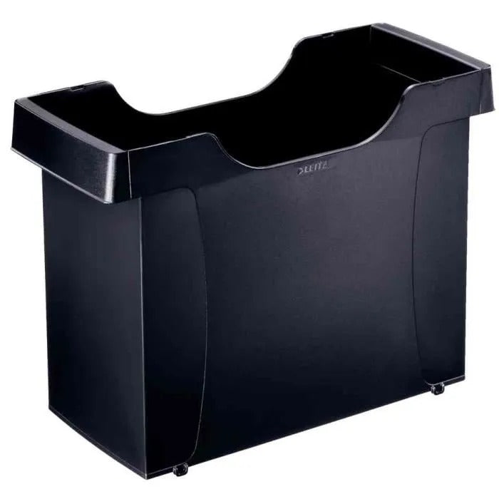 LEITZ Uni Hanging File Box Plus, Grey, Polystyrene, Stackable, Low Front, with Carrying Handle