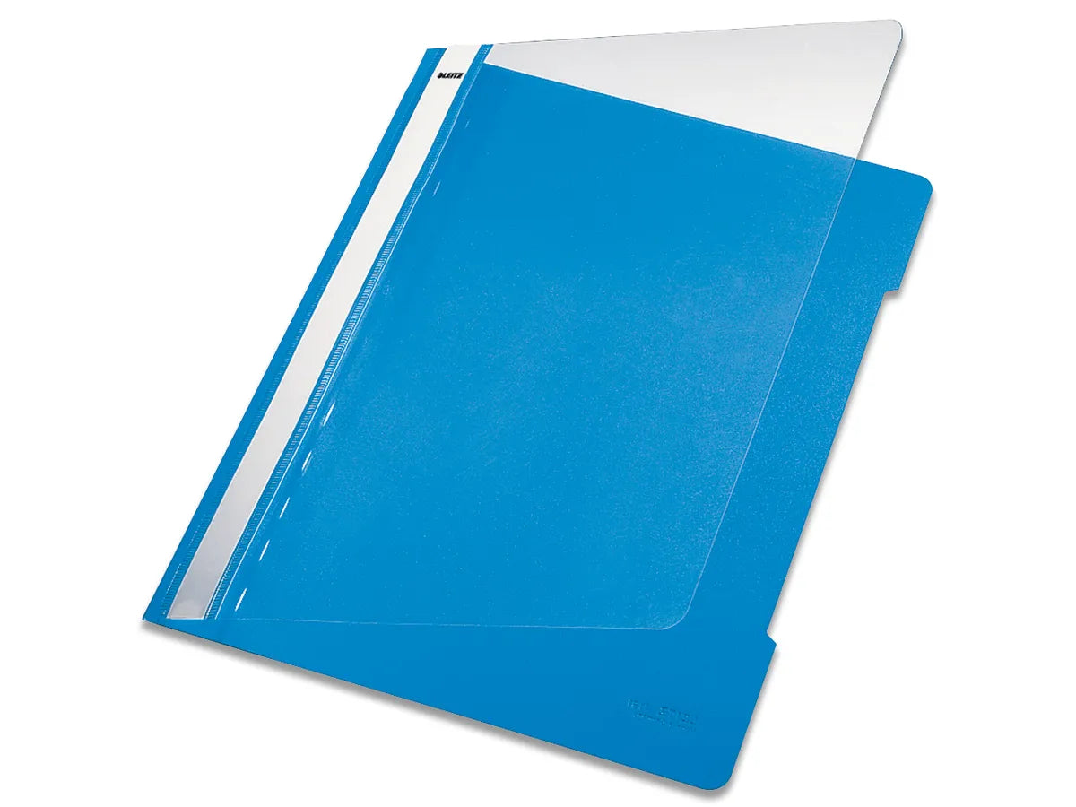 LEITZ Standard Fastener Folder, DIN A4, Light Blue, PVC - 25 Pieces (4191-00-30)