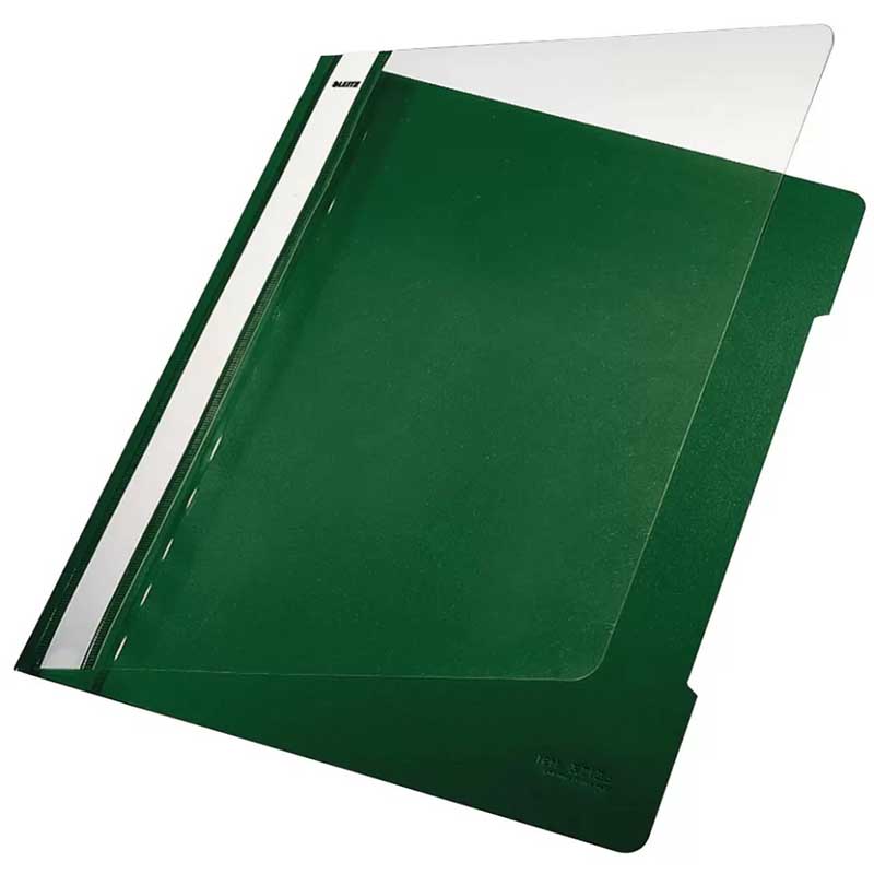 LEITZ Standard Fastener Folder A4, PVC, Green - 25 Pieces (4191-00-55)