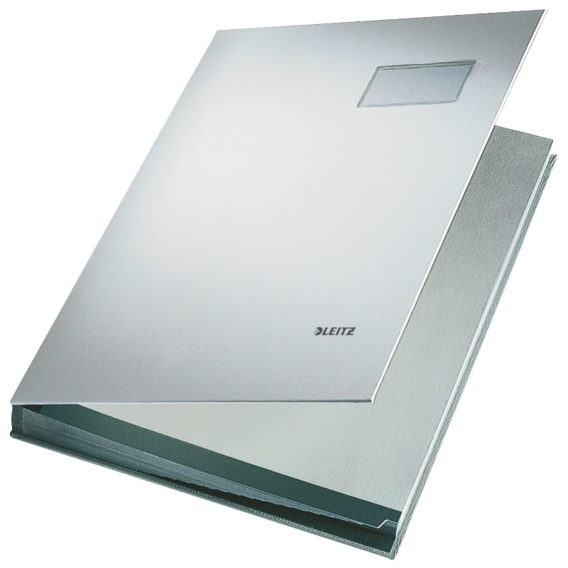 LEITZ Signature Folder PP Cover 20 Compartments Grey A4