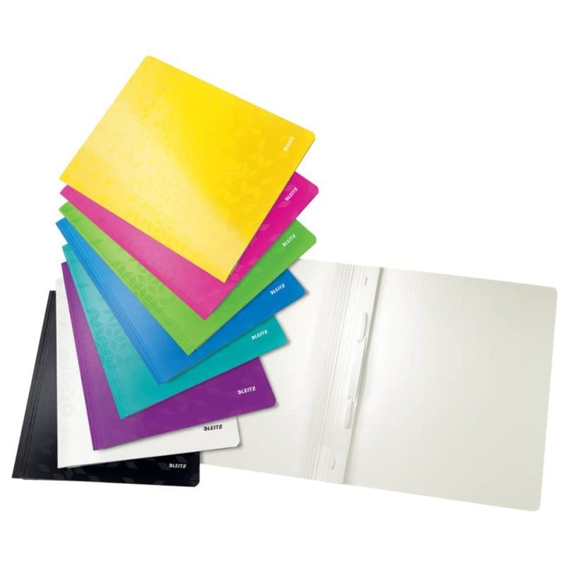 LEITZ WOW File Folder, A4, Cardboard, Metallic Blue, 300 g/m² (3001-00-36)