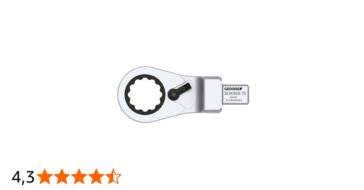 Gedore 2827735 SUKSE9 10 - Reversible Ratcheting Ring Wrench - SE 9x12 - 10 mm
