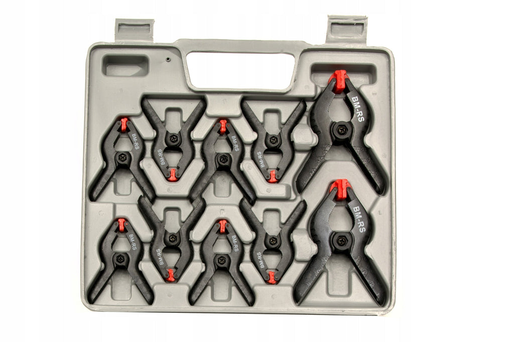 Brüder Mannesmann 16-Piece Clamp Set with Spring and Screw Clamps M90317 16-teilige