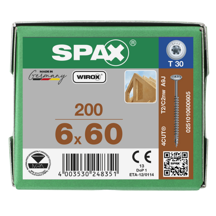 SPAX Universal Screw 5 x 77 mm T-Star Plus Steel 150pc
