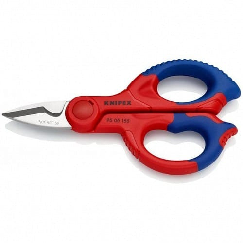 Knipex Electrician's Scissors - 150 mm - Stainless Steel Blades - With Belt Pouch (95 05 155 SB)