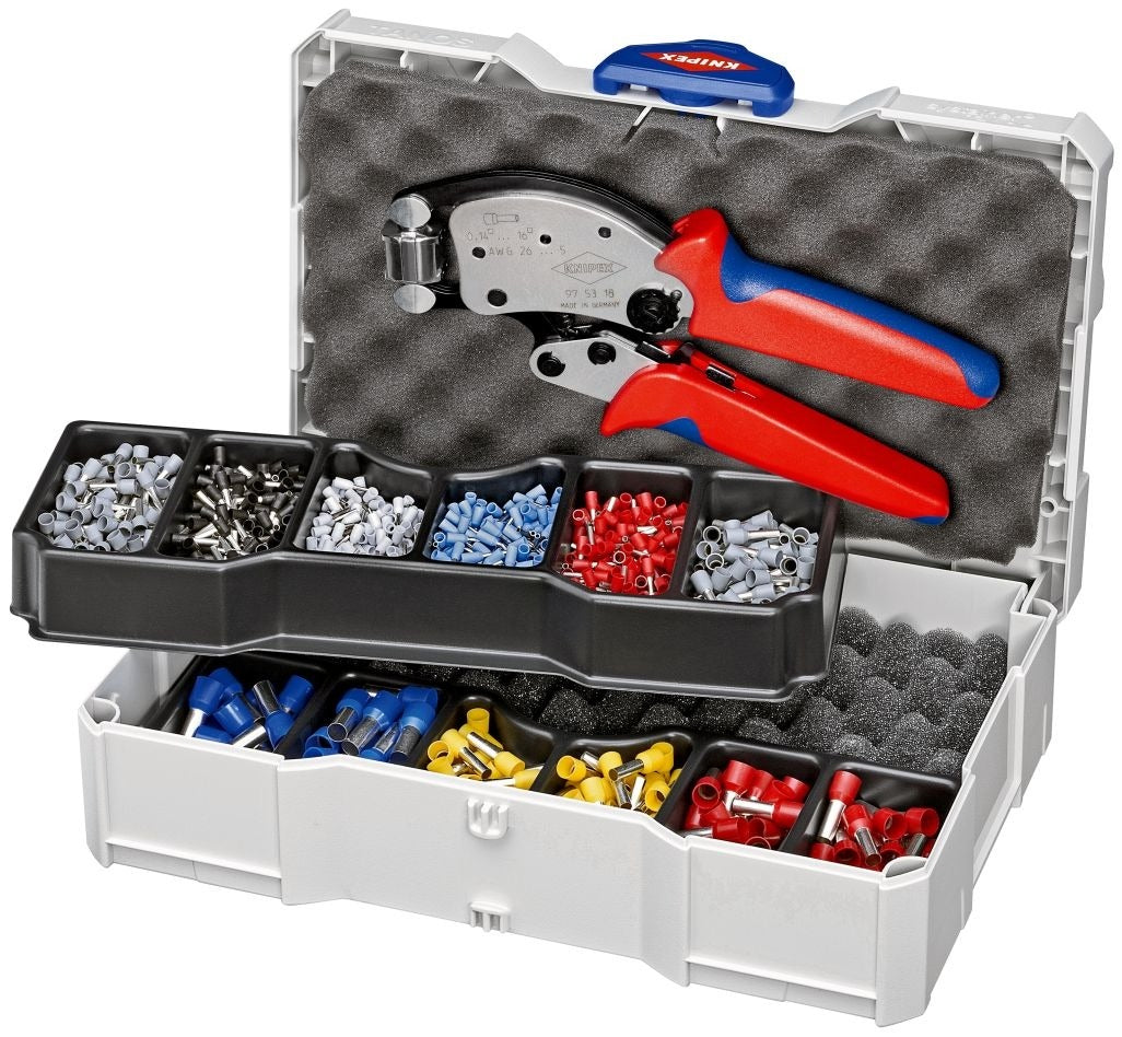 Knipex Twistor 16 97 90 13 Crimp Set - Wire End Sleeves 0.14 to 16 mm²