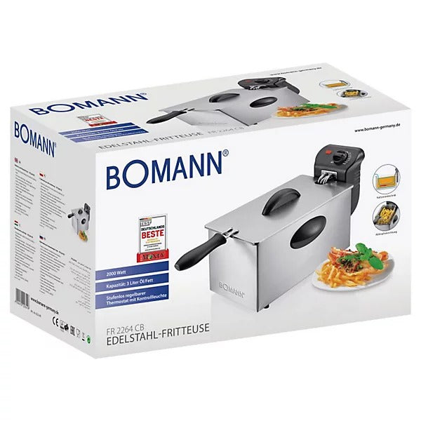 Bomann FR 2264 CB Deep Fryer - 3 Liters - 2000 W - Stainless Steel - Model 622641