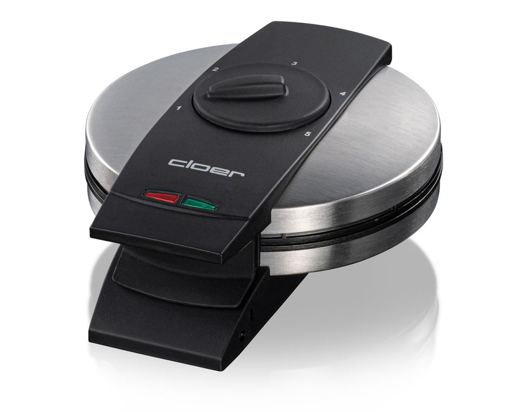 Cloer 1639SR Waffle Iron - 5 Waffles - Black Stainless Steel