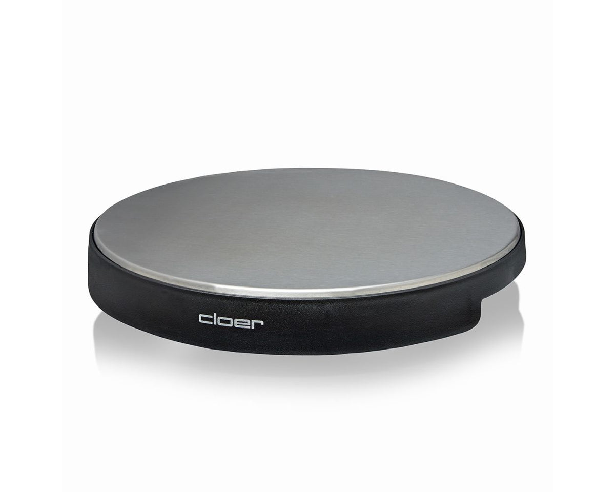 Cloer Warming Plate 6718 - 35 cm - Stainless Steel - Cordless - 130°C