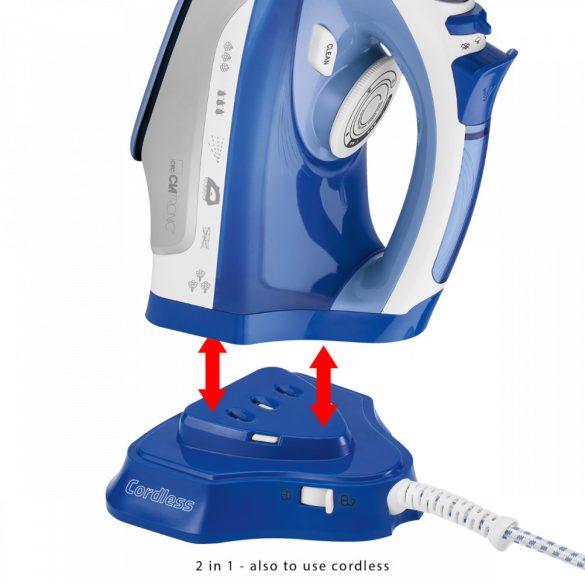 Clatronic DB 3706 Dry & Steam Iron Ceramic Sole Blue - White 2400 W 263858