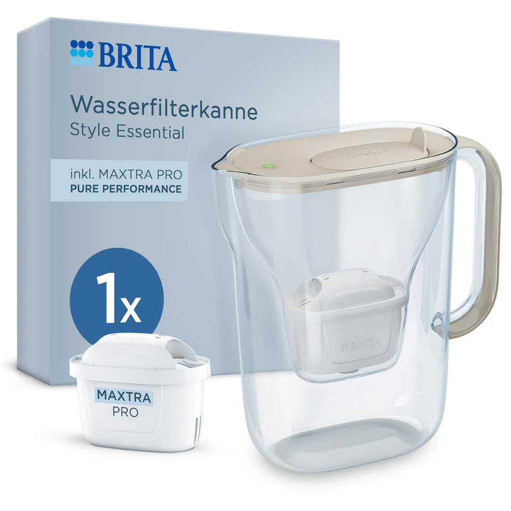 BRITA Style Essential Water Filter Jug - Cream - 150 Litres Capacity - 1057794